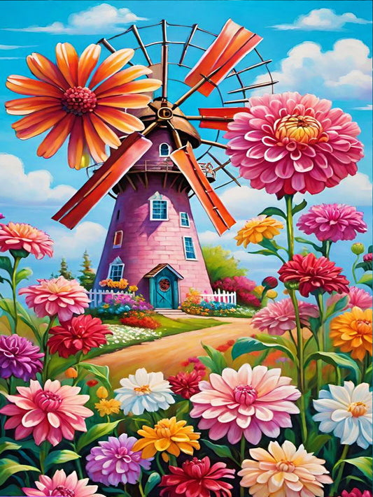 Wendy's Windmill 40hx30w - Diamond Painting - DIY Hobby Art