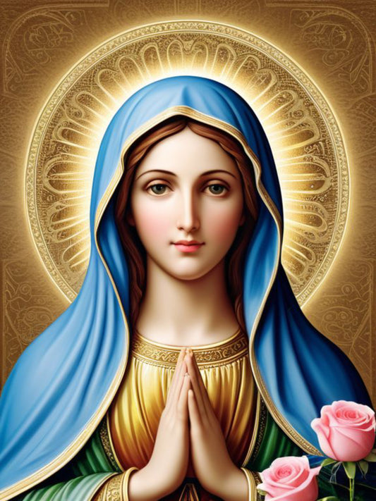 Blessed Mary 40hx30w cm - Diamond Painting - DIY Hobby Art