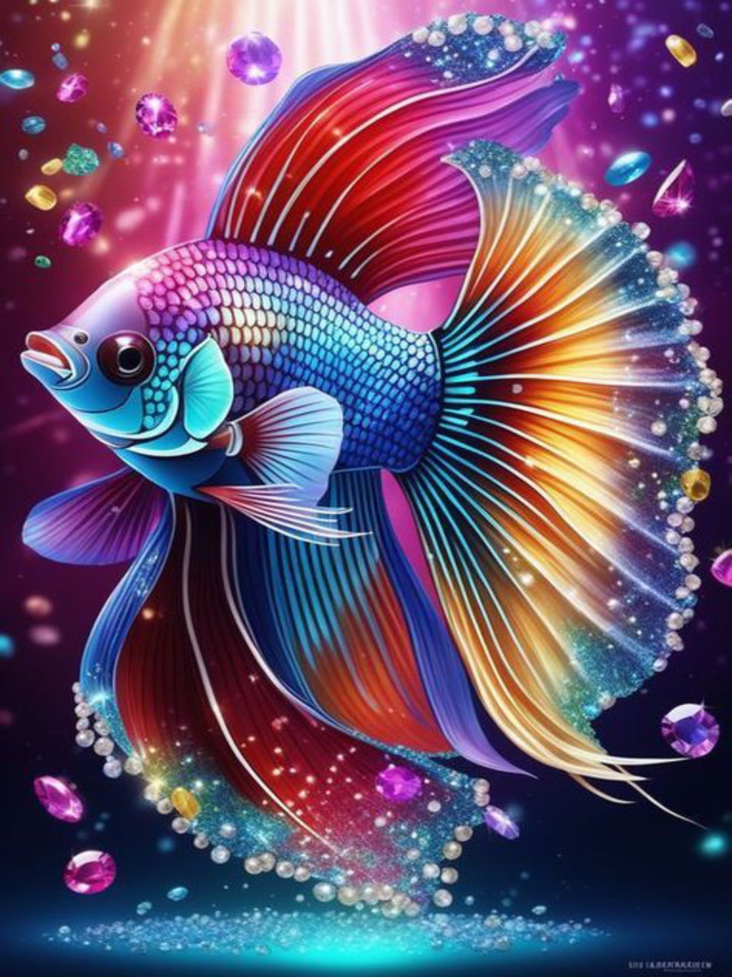 Betta Bliss 40hx30w cm - Diamond Painting - DIY Hobby Art