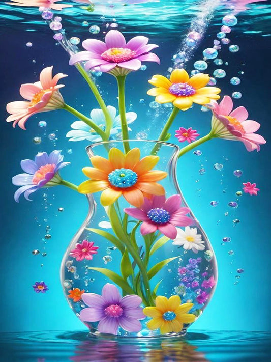 Bubble Flowers_40HX30W - Diamond Painting - DIY Hobby Art