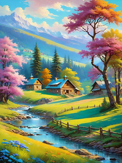 Countryside Colors 40HX30W - Diamond Painting - DIY Hobby Art