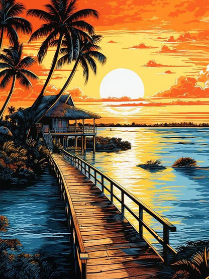 Sipalay Sunset 40HX30W - Diamond Painting - DIY Hobby Art