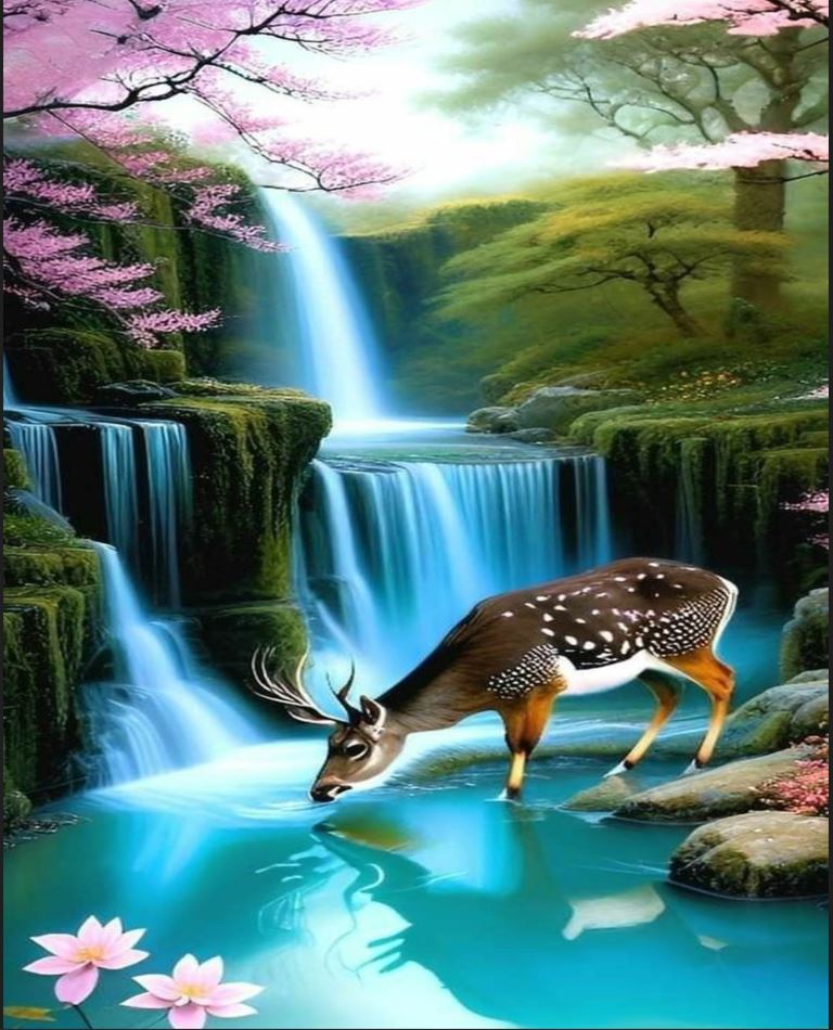 Antlers Cove 50hx40w cm - Diamond Painting - DIY Hobby Art