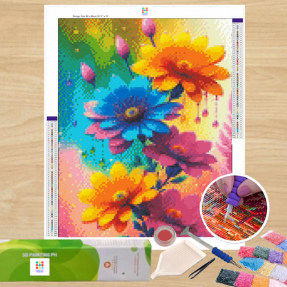 Dewy Petals 40HX30W - Diamond Painting - DIY Hobby Art