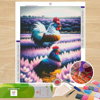 Festive Flocks 40HX30W - Diamond Painting - DIY Hobby Art