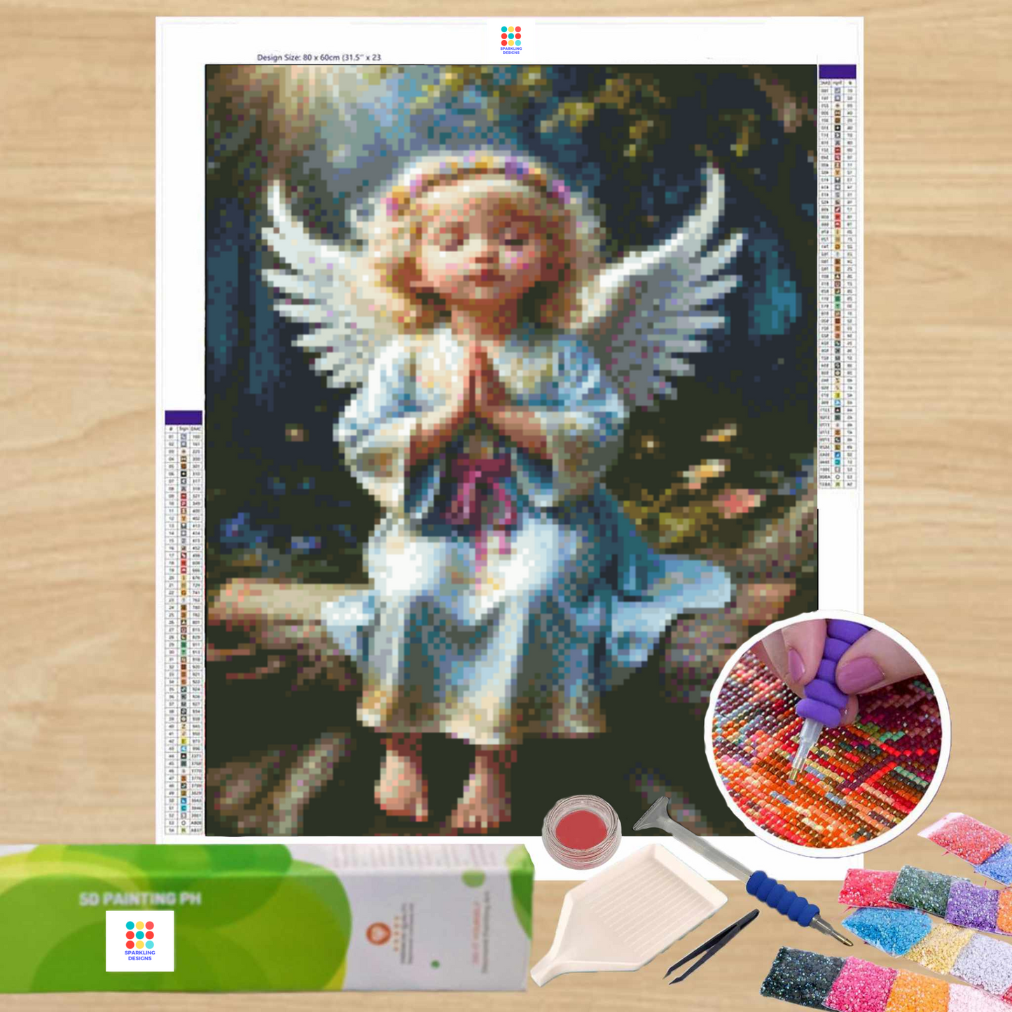 Innocent Angel 40HX30W - Diamond Painting - DIY Hobby Art