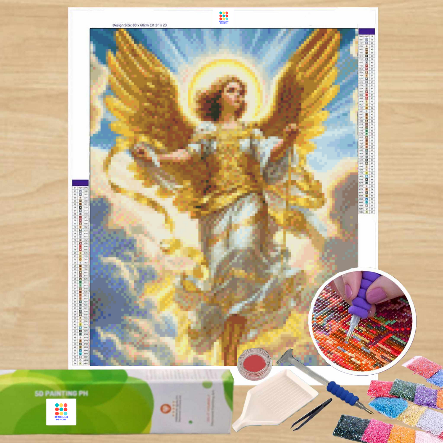 Michaelangelo's Wings 40HX30W - Diamond Painting - DIY Hobby Art