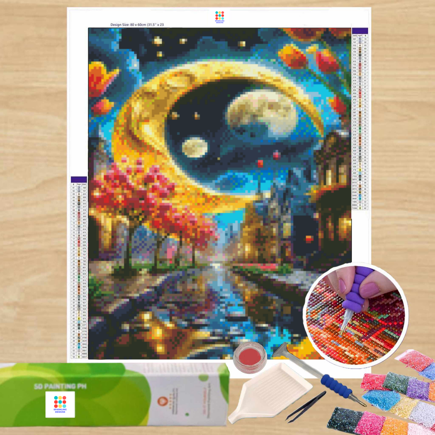 Moonglow Dream 40HX30W - Diamond Painting - DIY Hobby Art