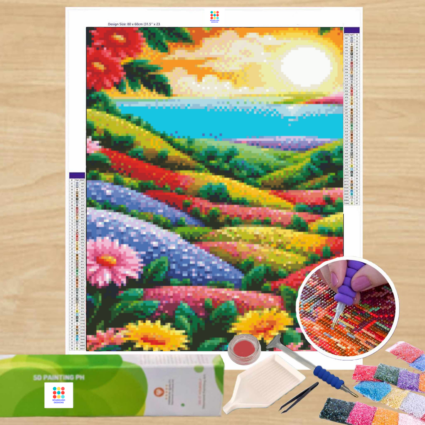 Pastures of Joy 40HX30W - Diamond Painting - DIY Hobby Art