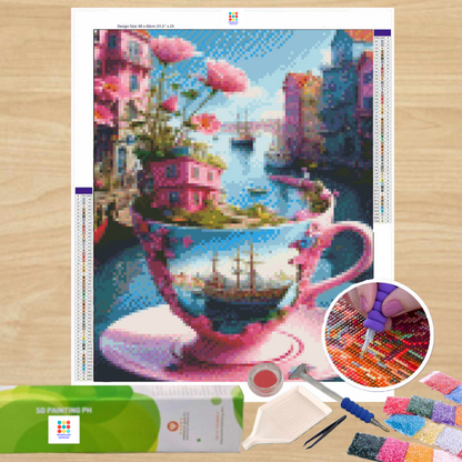 Rivercup Seine 40HX30W - Diamond Painting - DIY Hobby Art