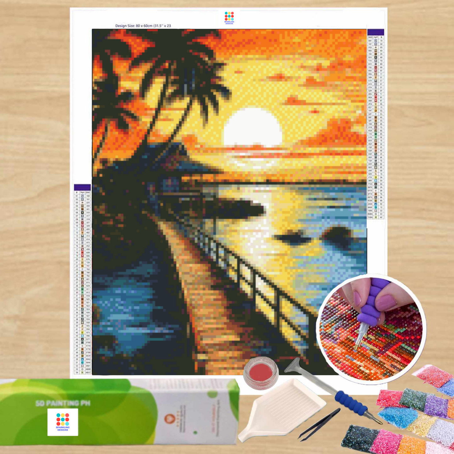 Sipalay Sunset 40HX30W - Diamond Painting - DIY Hobby Art