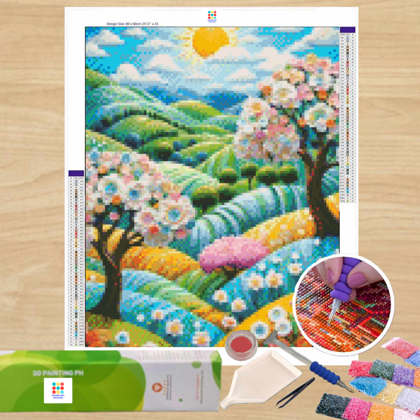 Sunshine Palette 40HX30W - Diamond Painting - DIY Hobby Art