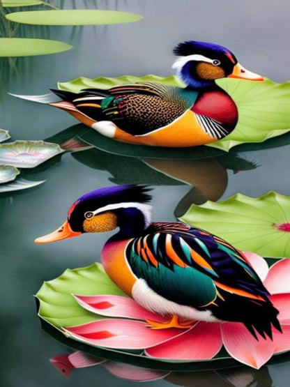 FLOATING DUCKS OASIS_40HX30Wcm Diamond Painting Kit DIY Hobby ART