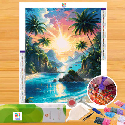 Sunbeam Shore 40hx30w cm - Diamond Painting - DIY Hobby Art