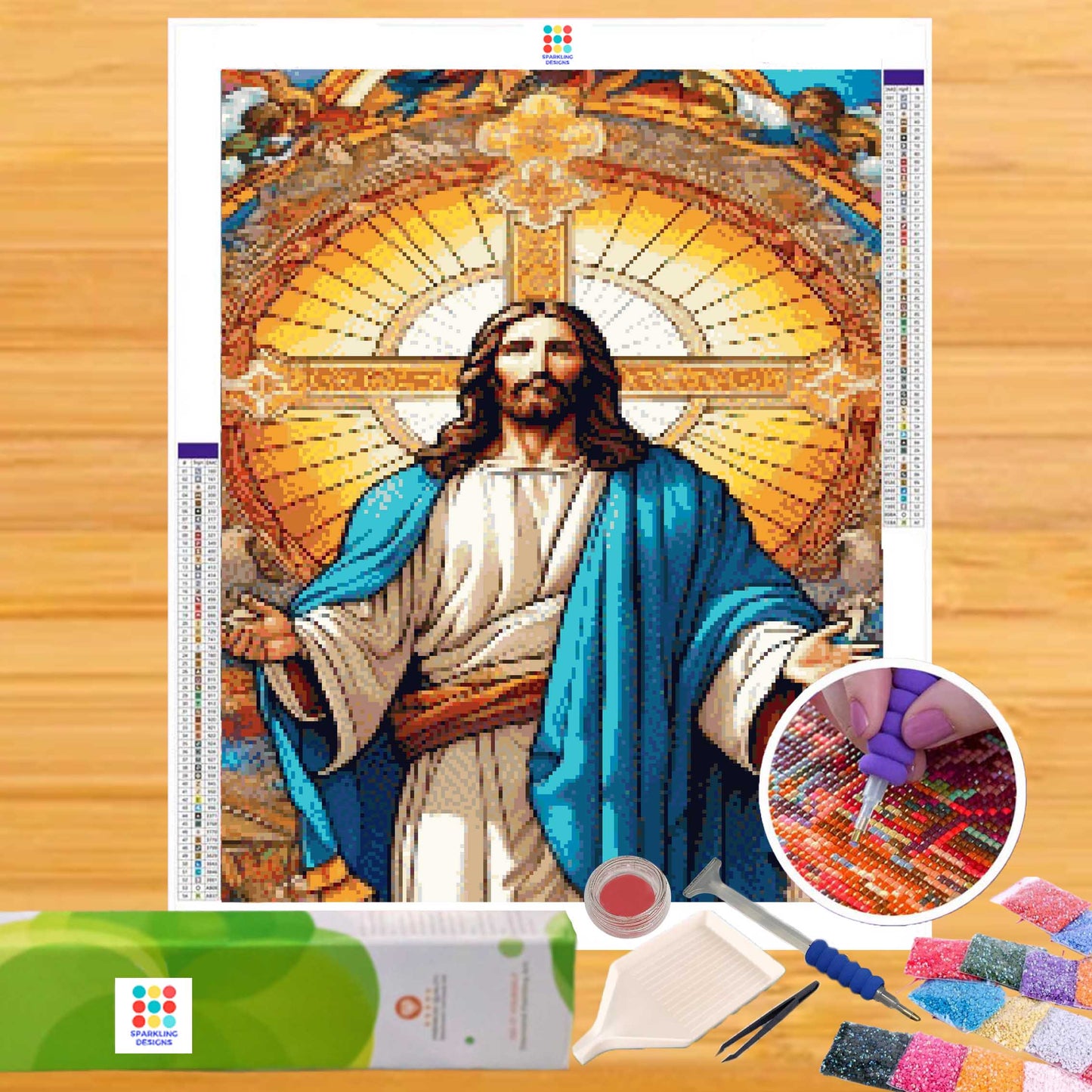 Saviour Jesus 50hx40w cm - Diamond Painting - DIY Hobby Art