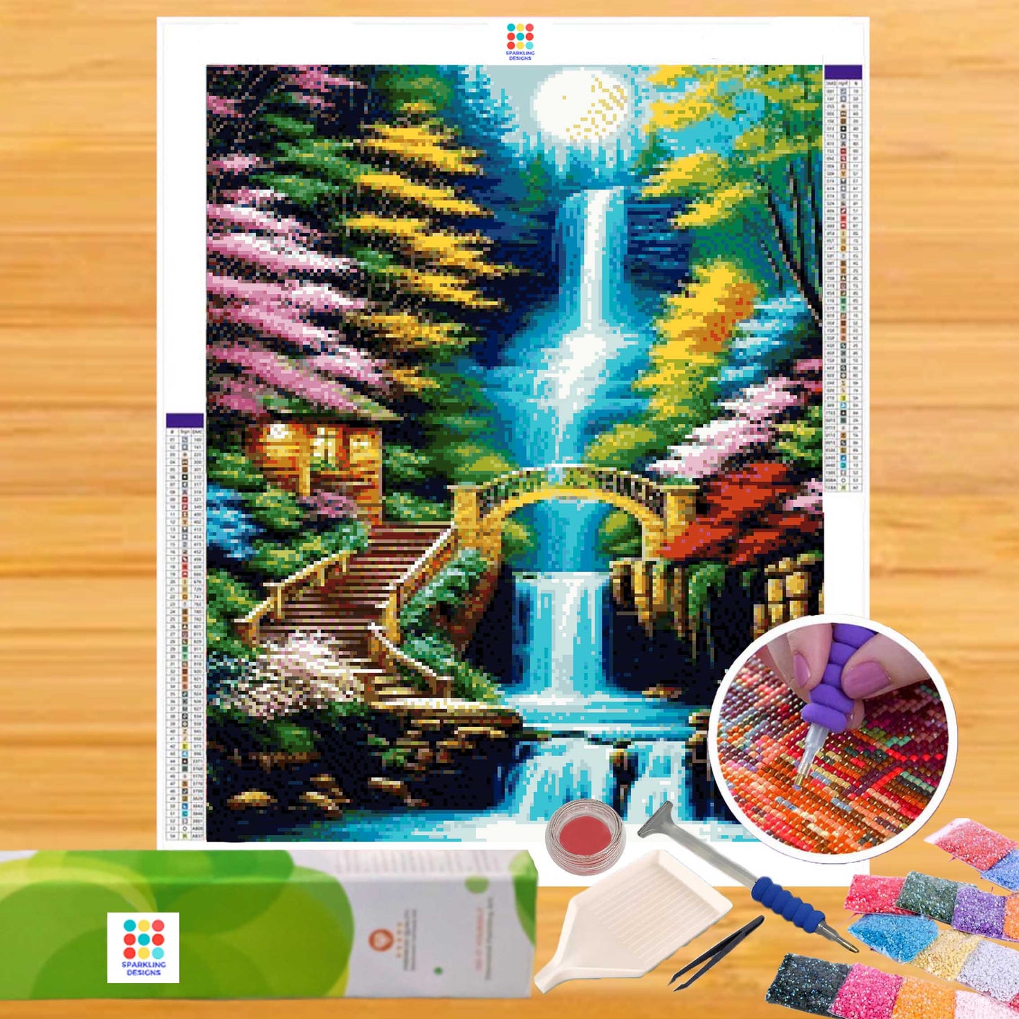 Oriental Gateway 50hx40w cm - Diamond Painting - DIY Hobby Art