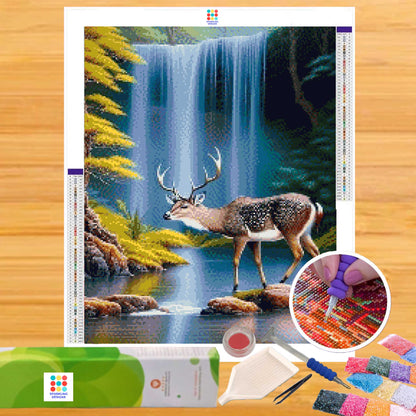 Deer Hideaway 40hx30w cm - Diamond Painting - DIY Hobby Art