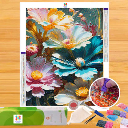 Blossoms in Colors 40hx30w cm - Diamond Painting - DIY Hobby Art