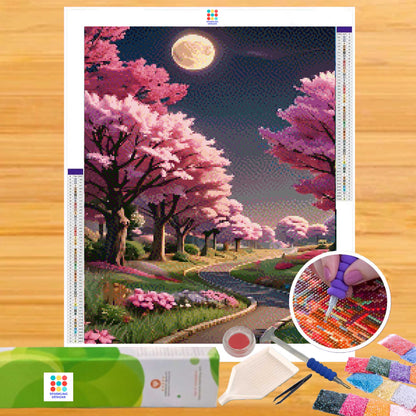 Sakura Meadows 40hx30w cm - Diamond Painting - DIY Hobby Art