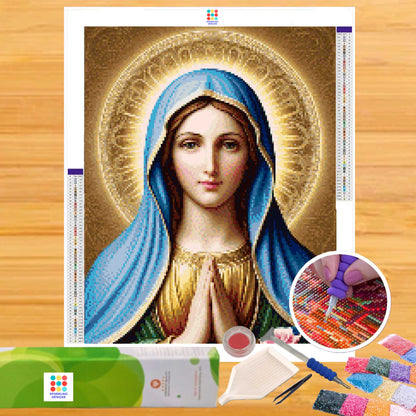 Blessed Mary 40hx30w cm - Diamond Painting - DIY Hobby Art