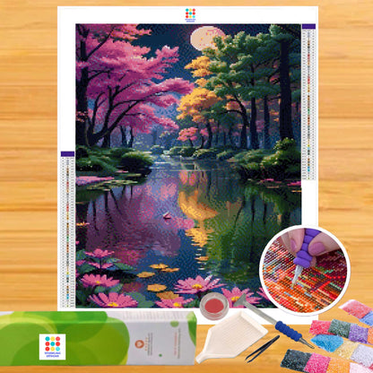 Canopy Reflection 40hx30w cm - Diamond Painting - DIY Hobby Art