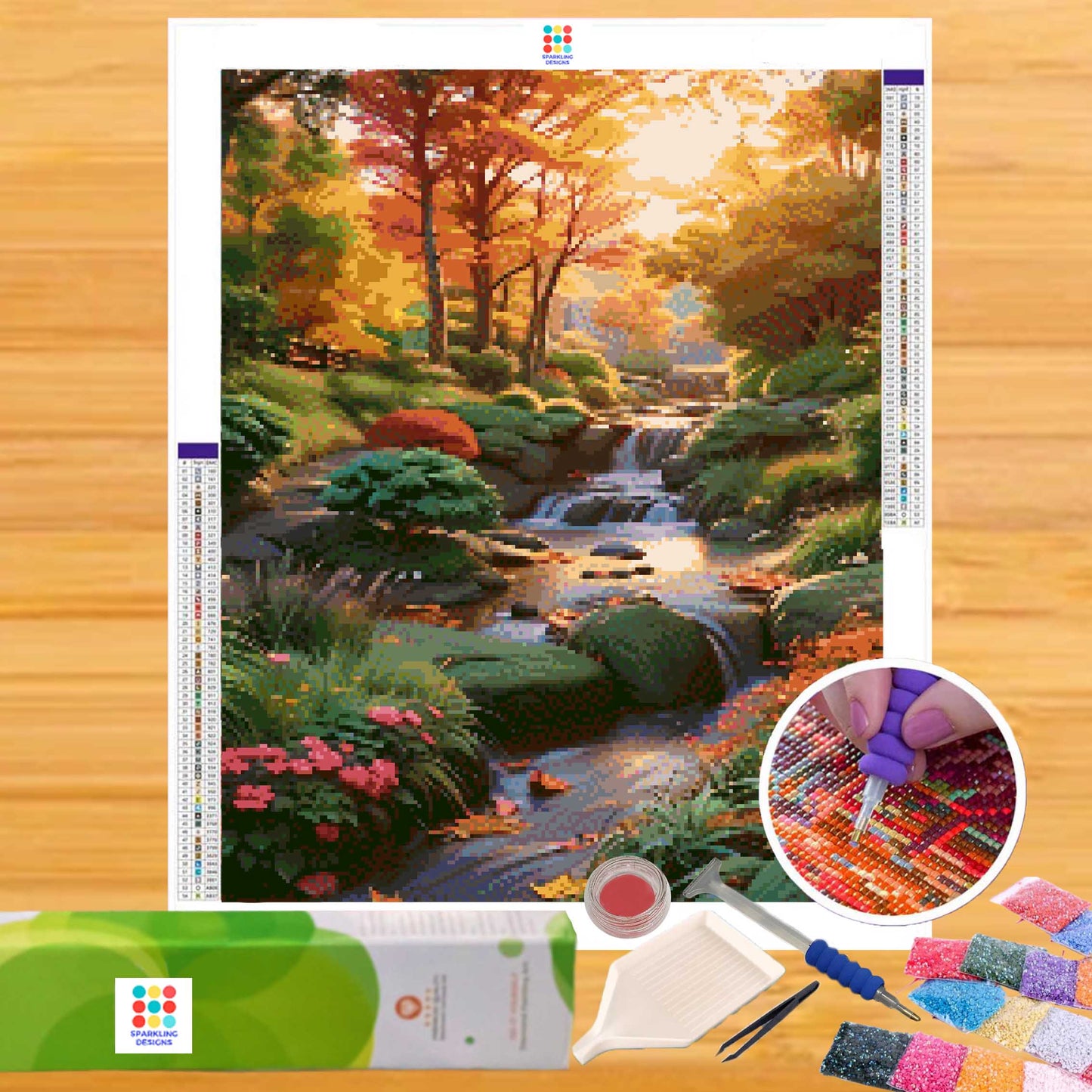 Gentle Rivulet 40hx30w cm - Diamond Painting - DIY Hobby Art